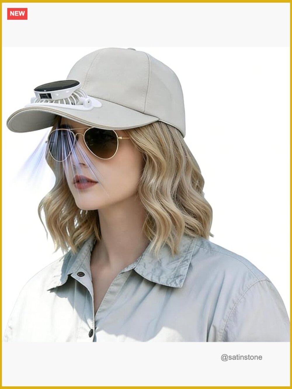 Solar Powered Fan Hat - Unisex Upf50+ Waterproof Detachable Cooling Cap